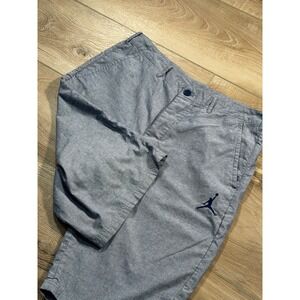 Jordan Mens City Shorts Wolf Grey Navy Blue Jumpman Button Fly Size 36T NWT
